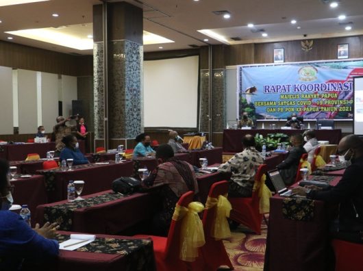 Rapat koordinasi MRP bersama Dinkes Papua dan Tim Satgas Covid-19 Papua - Humas MRP