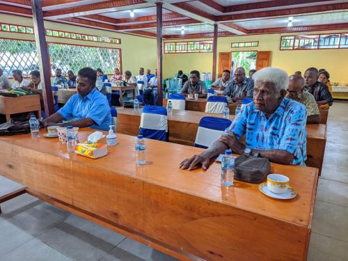 Rapat Koordinasi Majelis Rakyat Papua Pokja Agama di Waropen, dalam rangka Pengetatan Pengawasan Terhadap Peredaran dan Penjualan Minuman Beralkohol serta Obat-Obatan Terlarang Lainnya - Humas MRP